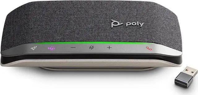 Main image of POLY - Sync 20+ USB-A Personal Bluetooth Smart Speakerphone (Plantronics) - Connect to Smartphones via Bluetooth-PC/Mac via - BT600 Dongle -Works with Teams (Certified), Zoom & More,Black