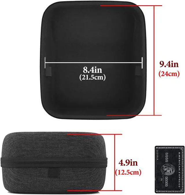 Alt view image 4 of 5 - Geekria Shield Case for Large Sized Over-Ear Headphones, Replacement Protective Hard Shell Travel Carrying Bag with Cable Storage, Compatible with HiFiMAN HE1000 V2, SHURE Headsets (Dark Grey)