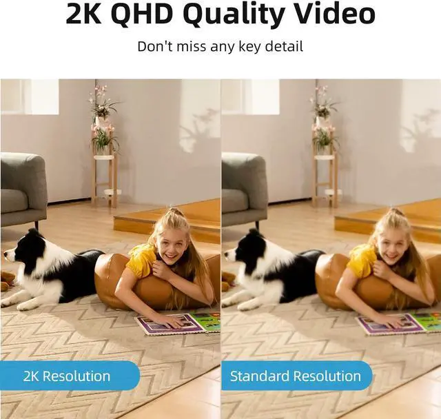 Alt view image 5 of 5 - AOSU Solar Security Cameras Outdoor Wireless, 4 Cam-Kit, No Subscription 360deg Indoor Security Camera, Baby Monitor