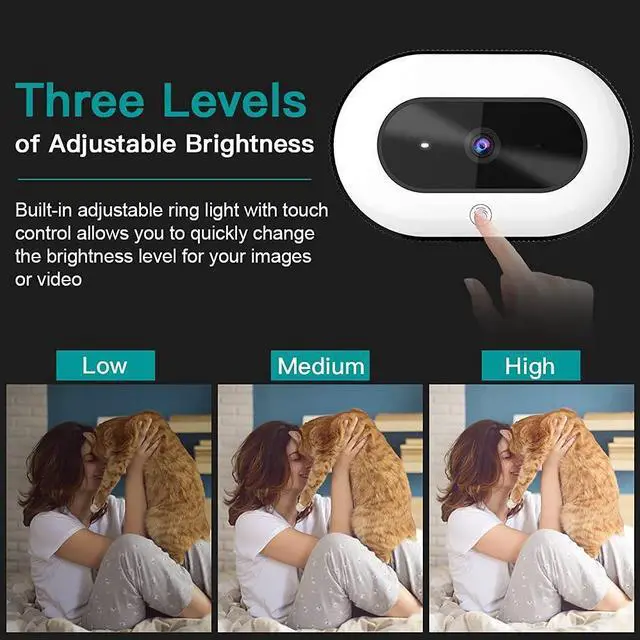 Alt view image 3 of 5 - NexiGo 1080P Streaming Webcam with Mini Tripod Kits, 2021 N930E AutoFocus Web Camera with Ring Light and Privacy Cover, Flexible Camera Tripod Stand, for Zoom/Skype/Teams, MAC PC