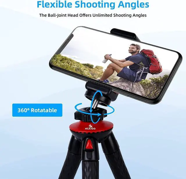 Alt view image 4 of 5 - NexiGo 1080P Streaming Webcam with Mini Tripod Kits, 2021 N930E AutoFocus Web Camera with Ring Light and Privacy Cover, Flexible Camera Tripod Stand, for Zoom/Skype/Teams, MAC PC