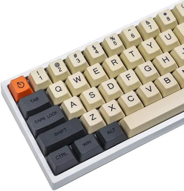 Alt view image 2 of 4 - YMDK 61 64 68 ANSI Dye Sub 60% Carbon Custom Keycaps OEM Profile Thick PBT Keycap for MX Mechanical Keyboard GH60 SP64 GK64 Tada68 (Carbon)(Only Keycap)