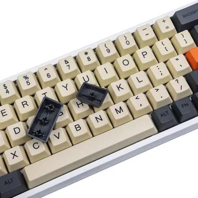 Alt view image 4 of 4 - YMDK 61 64 68 ANSI Dye Sub 60% Carbon Custom Keycaps OEM Profile Thick PBT Keycap for MX Mechanical Keyboard GH60 SP64 GK64 Tada68 (Carbon)(Only Keycap)