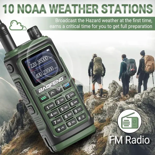 Alt view image 5 of 5 - BAOFENG UV-17R Ham Radio Upgrade of baofeng UV-5R Long Range Two Way Radio Dual Band Walkie Talkie for Adults 2 Way Radio with 999 Channels USB Charger Earpiece Flashlight Battery(2 Pack)