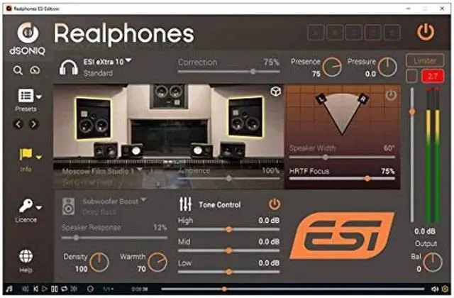 Alt view image 2 of 4 - ESI Extra 10 | Professional Over-Ear Modeling Headphones Wired with dSONIQ Realphones Modeling Software, Mixing Headphones for Audio Recording