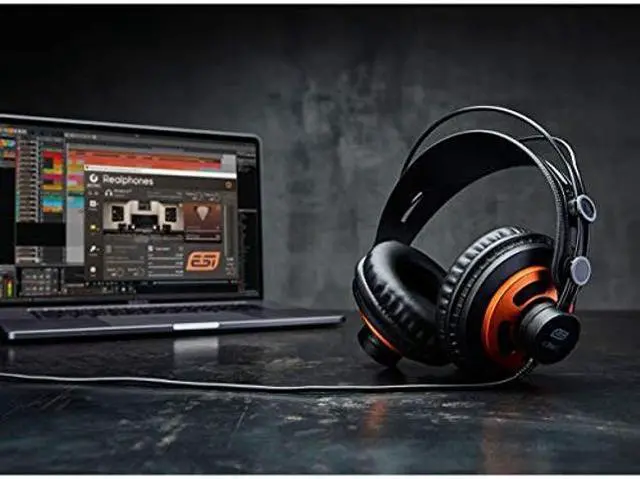 Alt view image 3 of 4 - ESI Extra 10 | Professional Over-Ear Modeling Headphones Wired with dSONIQ Realphones Modeling Software, Mixing Headphones for Audio Recording