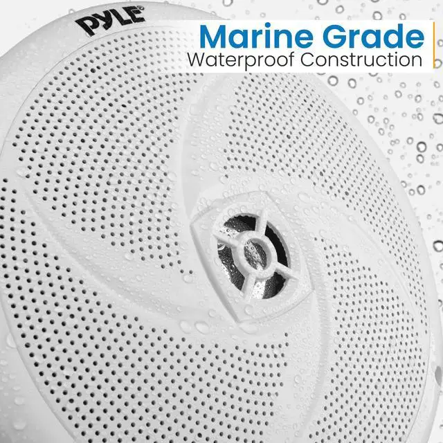 Alt view image 4 of 5 - PyleUsa 8" Marine Vehicle Speakers Dual 2-Way 320W 4 Ohm Low Profile Waterproof Car Component Speaker System, 8 Oz Magnet, Voice Coil, for Custom Audio Boat, Truck, Watercraft, Mobile,Off-Road (White)