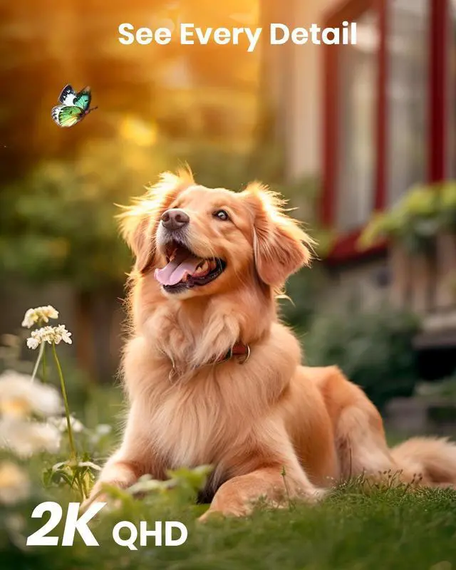 Alt view image 5 of 5 - AOSU Solar Security Camera Wireless Outdoor with Panoramic PTZ, Human Auto Tracking, 2K Night Vision, Light and Sound Alarm, 2-Way Audio, Compatible with Alexa/Google Assistant