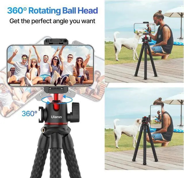 Alt view image 3 of 5 - ULANZI MT-33 Camera Tripod,Flexible Mini Tripod with 1/4" Screw for Magic Arm,Octopus Tripod Compatible with Iphone 12 Samsung Canon Nikon Sony Cameras