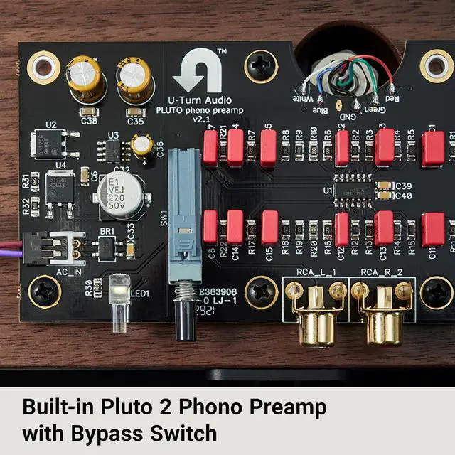 Alt view image 5 of 5 - U-Turn Audio - Orbit Plus (Gen 2) Turntable with Built-in Preamp, Red