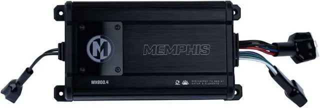 Alt view image 3 of 5 - Memphis Audio MX800.4 Powersports 800 Watts 4-Channel Amplifier