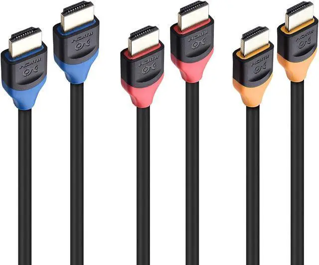 Alt view image 2 of 5 - Cable Matters 3-Pack 48Gbps Ultra HD 8K HDMI Cable with 8K 120Hz Video and HDR Support for PS5, Xbox Series X/S, RTX3080 / 3090, RX 6800/6900, Apple TV, and More - 3m, 9.8 Feet & 1-Pack Premium Braide