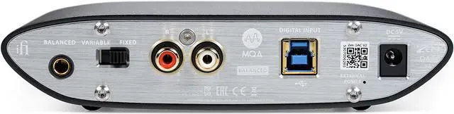 Alt view image 2 of 5 - iFi Zen DAC V2 | Desktop Digital Analog Converter with USB 3.0 B Input only/Outputs: 6.3mm Unbalanced / 4.4mm Balanced/RCA - MQA DECODER - Audio System Upgrade (Unit only)