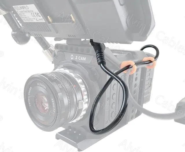 Alt view image 4 of 5 - Alvin's Cables Z CAM S6 Power Output Cable Ninja V DC Jack to 2 Pin Right Angle Upward