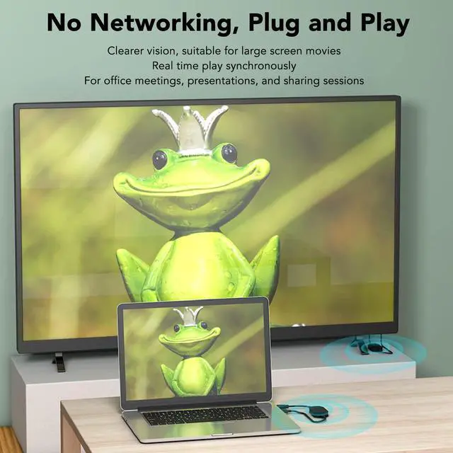 Alt view image 3 of 5 - HDMI Transmitter and Receiver 4K, HDMI 5G Display Extender, Extend The Second Screen, Mobile Synchronized Screen Player for PC Laptop Phone TV, Multi to One