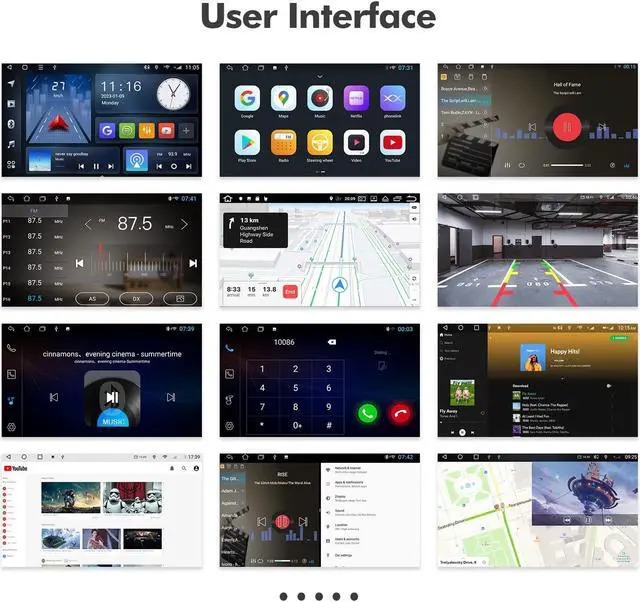 Alt view image 5 of 5 - Android 10 Double Din Car stereo for Subaru Forester 2008-2012 Impreza 2008-2011 with 9 Inch TouchScreen Radio Built-in Wireless Carplay/Android Auto/GPS/Bluetooth/FM/AUX-in/Steering Wheel Control