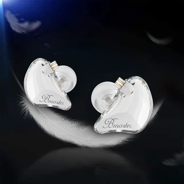 Alt view image 3 of 5 - BASN Bmaster 2-Pin Triple Drivers in Ear Monitor Headphone with Two Detachable Cables Fit in Ear Suitable for Audio Engineer, Musician (White)