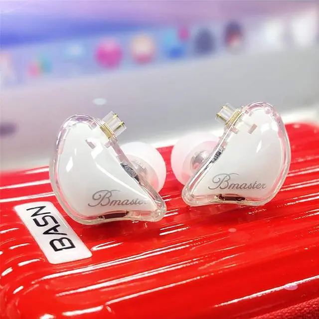 Alt view image 4 of 5 - BASN Bmaster 2-Pin Triple Drivers in Ear Monitor Headphone with Two Detachable Cables Fit in Ear Suitable for Audio Engineer, Musician (White)