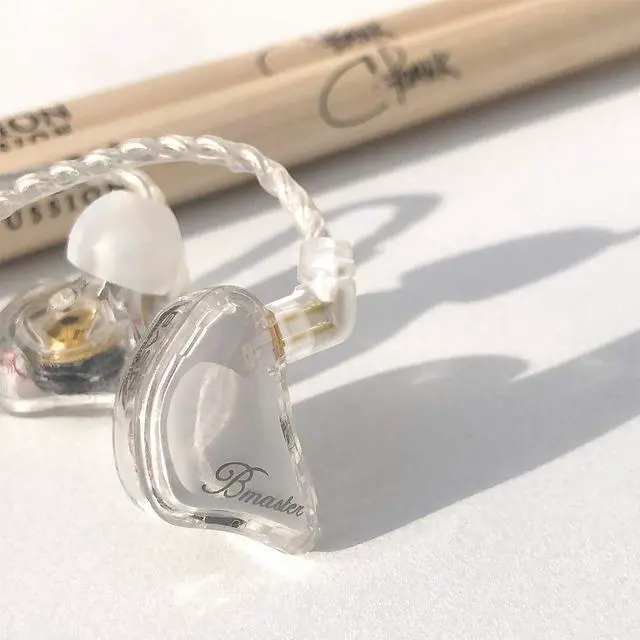 Alt view image 5 of 5 - BASN Bmaster 2-Pin Triple Drivers in Ear Monitor Headphone with Two Detachable Cables Fit in Ear Suitable for Audio Engineer, Musician (White)