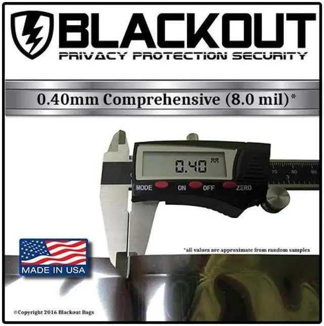 Alt view image 5 of 5 - BLACKOUT Faraday Cage Bag EMP Bags Premium Ultra Thick 3pc Prepping Kit 5" X 7" Smartphones Hard Drives RFID Privacy