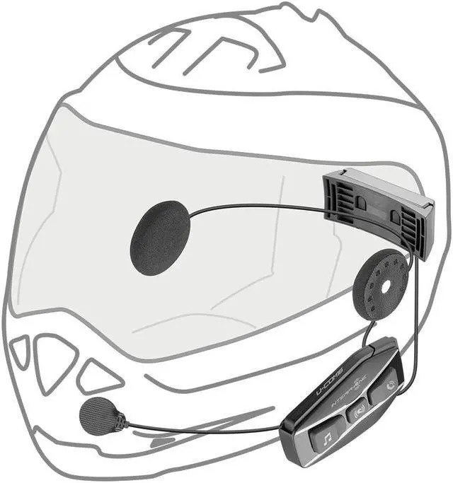 Alt view image 5 of 5 - Interphone Cellularline, Motorcycle Intercom with Bluetooth and Mesh Communication, Model U-Com 16, Up to 4 Motors, Distance 1.6 Km, Compatible with Sena, OEM, GPS, Waterproof, Universal