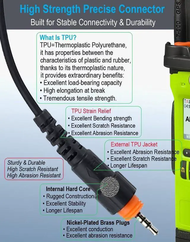 Alt view image 3 of 5 - commountain Earpiece with Mic Compatible for Motorola Radios CLP1010, CLP1040, CLP1060, CLP 1010, CLP 1040, CLP 1060, CLP G Shape Earhook Headset-5 Pack