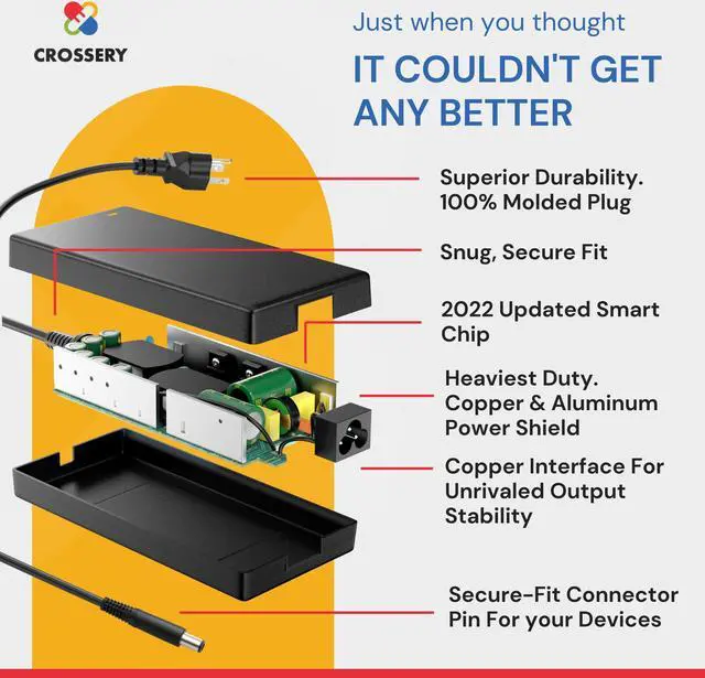 Alt view image 2 of 5 - Dell 180W Charger for Dell Alienware Laptop Charger Dell G7 Optiplex G3 G5 Alienware M15 M17 M17x x51 R1 R2 R3 R4 R5 Heavy Duty Power Supply for Dell Gaming Computer Laptops 19.5V 9.23A AC Adapter