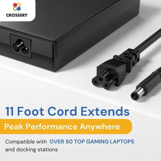 Alt view image 5 of 5 - Dell 180W Charger for Dell Alienware Laptop Charger Dell G7 Optiplex G3 G5 Alienware M15 M17 M17x x51 R1 R2 R3 R4 R5 Heavy Duty Power Supply for Dell Gaming Computer Laptops 19.5V 9.23A AC Adapter