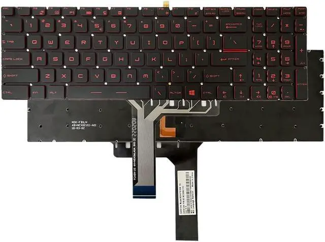 Main image of GinTai Laptop US Backlit Keyboard for MSI GL65 9RC 9SFX 9SE, Bravo 17 A4DDR, GL75 9SE 9SD 9SC,GL75 Leopard 9SER 10SDR 10SCSR 10SCXR 9Z.NCXBN.11D