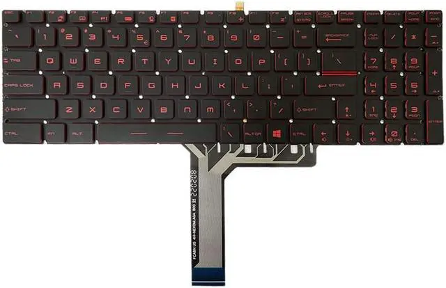 Alt view image 2 of 5 - GinTai Laptop US Backlit Keyboard for MSI GL65 9RC 9SFX 9SE, Bravo 17 A4DDR, GL75 9SE 9SD 9SC,GL75 Leopard 9SER 10SDR 10SCSR 10SCXR 9Z.NCXBN.11D