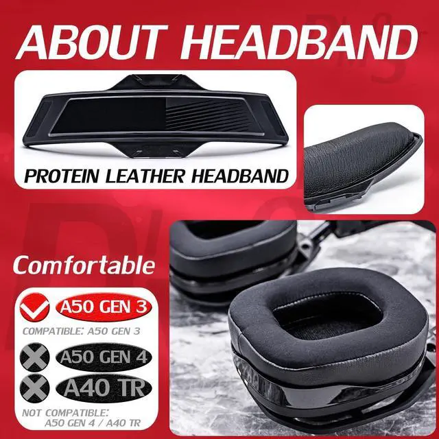 Alt view image 4 of 5 - A50 GEN 3 MOD KIT Cooling Gel Ear Pads for Astro A50 GEN 3 Headset I with Headband by DIMOST - NOT FIT GEN 4