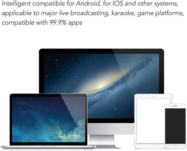 Alt view image 5 of 5 - Dpofirs Mini Voice Changer Sound Card for Computers, Sound Converter with 8 Kinds of Sound Changes Suitable for Computers, Phones, Tablets and Gaming Device(I9 English Edition)