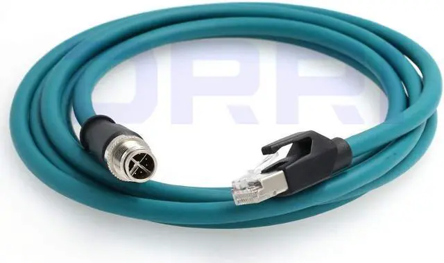 Alt view image 2 of 5 - DRRI M12 X-Coded 8 Pin to RJ45 Gigabit Ethernet Interface Cat 7e Shielded Cable for cognex 262 Cameras | Barcode Scanners(3M)