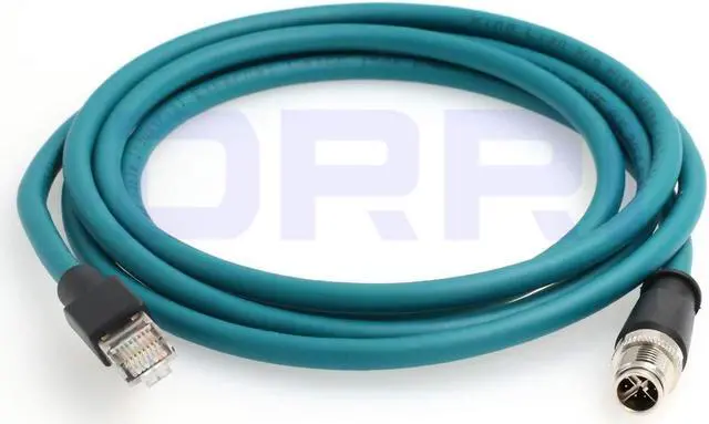Alt view image 3 of 5 - DRRI M12 X-Coded 8 Pin to RJ45 Gigabit Ethernet Interface Cat 7e Shielded Cable for cognex 262 Cameras | Barcode Scanners(3M)
