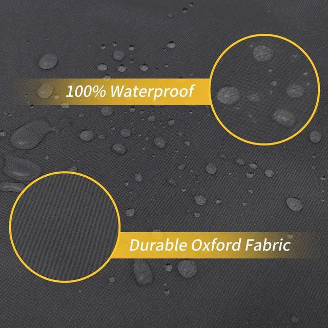 Alt view image 4 of 5 - Easy-Going Waterproof Outdoor TV Cover for 50-52 inch TV with Bottom Cover, Thick Fabric, Dustproof and Weatherproof TV Cover with Remote Control Pocket, Dark Gray