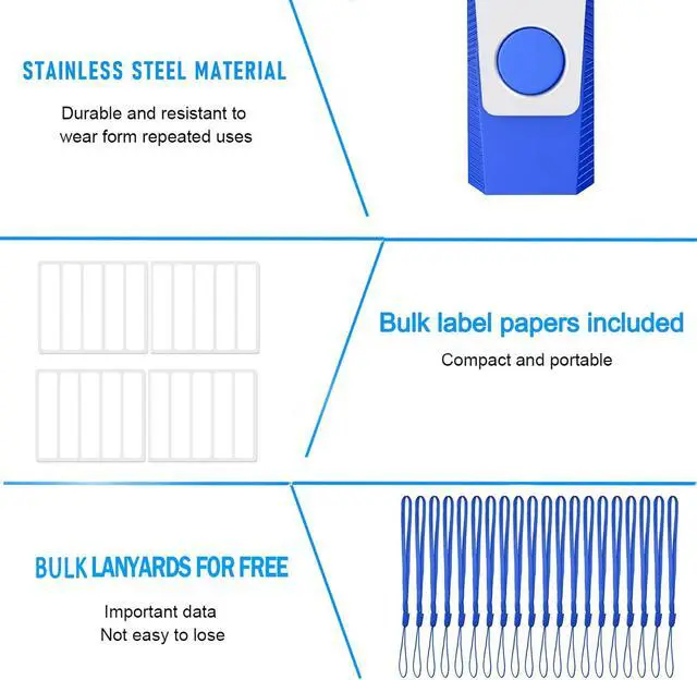 Alt view image 3 of 5 - EASTBULL 50 Pack of Flash Drives Bulk 8GB USB 2.0 Flash Drives Pack USB Drives Bulk Thumb Drives in Bulk with 50 Strings (8 GB)