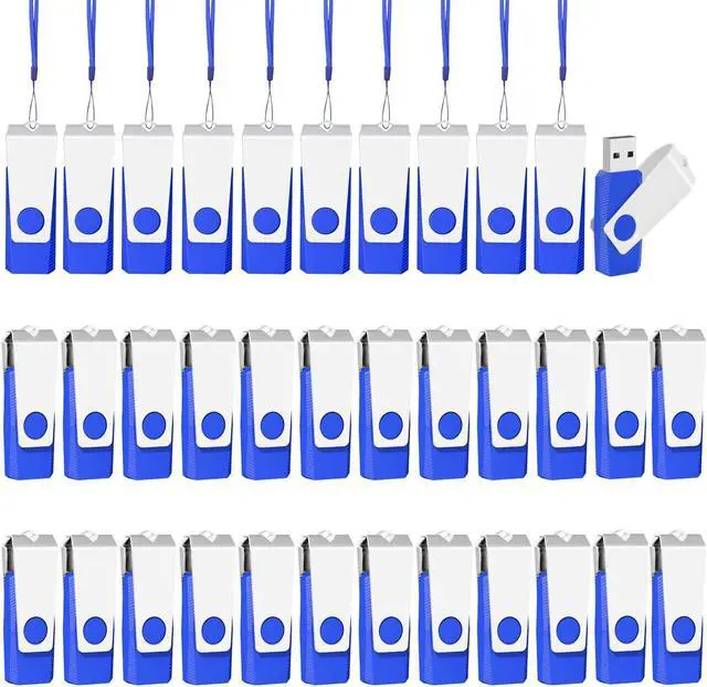 Main image of EASTBULL 100 Pack of Flash Drives 16GB, Bulk USB 2.0 Flash Drives Pack USB Drives Bulk Thumb Drives in Bulk with 100 Lanyards and Labels (16 GB)
