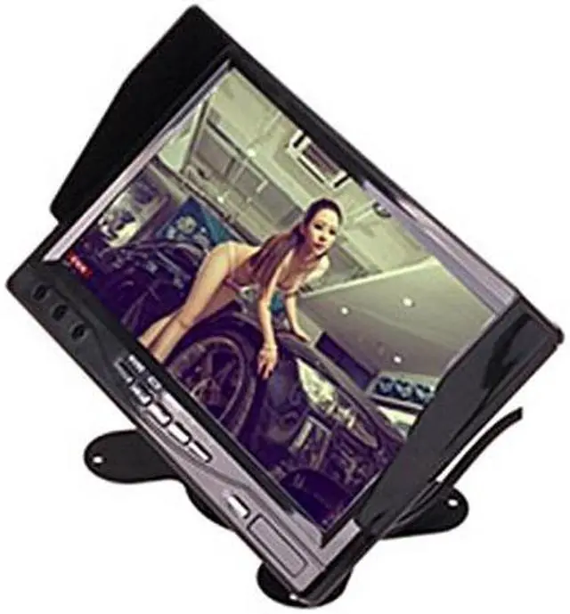 Alt view image 5 of 5 - E-Kylin 7" TFT LCD Car Rearview Monitor, Remote Control, 2 Channels RCA Video Inputs - 12-24V 800 * 480HD Screen w/Sunshade Anti-Glare