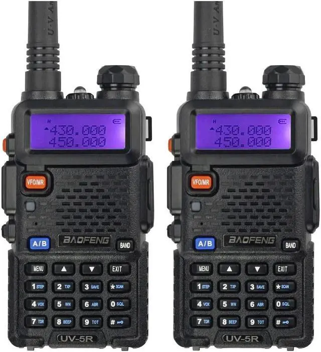 Main image of BAOFENG UV-5R Two Way Radio Handheld Ham Radio Dual Band Walkie Talkie(2PACK, Black)