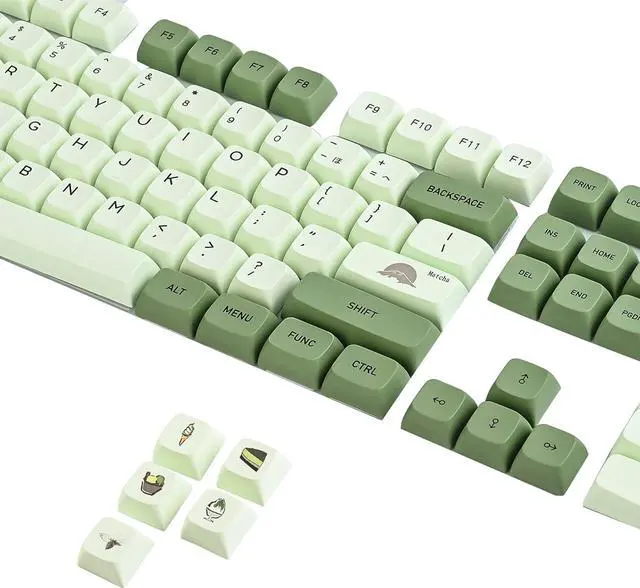 Alt view image 4 of 5 - iTastatur Matcha Keycaps PBT Dye-Sublimation XDA Profile English Custom Keycaps 60 Percent ANSI US Layout for 61 64 68 87 104 108 Mechanical Keyboard(Matcha)