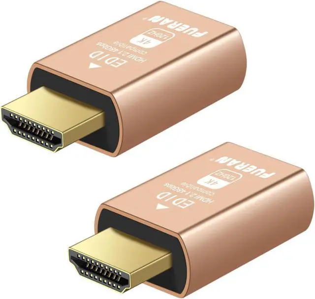 Main image of FUERAN 2.1 hdmi Dummy Plug,hdmi Dummy 4K 120Hz Virtual Display Emulator,Headless Ghost Display Adapter Support 3840x2160@120HZ,1440@120HZ,1080P@120HZ-dummy hdmi,edid Emulator (HDMI2.1-4K-2P)