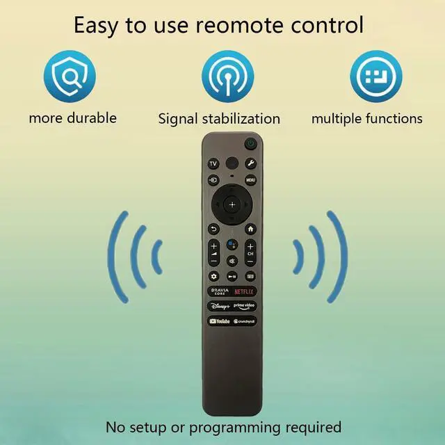 Alt view image 3 of 5 - RMF-TX910U Voice Remote Control Replacement Universal for Sony K-55XR70 K-65XR70 K-75XR70 K-85XR70 K-43S30 K-50S30 K-55S30 K-65S30 Mini LED QLED 4K Ultra HD TV BRAVIA 7 BRAVIA 3 Smart TV