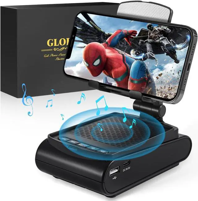 Main image of Birthday Gifts for Men, Dad Gifts for Fathers Day, Cell Phone Stand with Wireless Bluetooth Speaker, Unique Gifts for Him Husband Boyfriend Dad Gifts