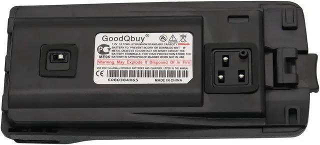 Alt view image 4 of 5 - GoodQbuy 2600mAh 7.2V Replacement Two-Way Radio Battery for Motorola Radios CP110 RDU2020 RDU4100 RDU4160d RDU4160 RDV2080D RDV5100 RLN6305B RLN6308B RLN6351B + Belt Clip