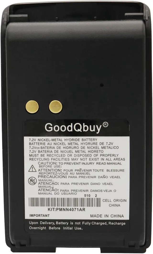 Alt view image 2 of 5 - GoodQbuy 1800mAh 7.2V Ni-MH Replacement Two-Way Radio Battery is Compatible with Motorola Mag One BPR40 A8 PMNN4071 PMNN4071A PMNN4071AR + Belt Clip