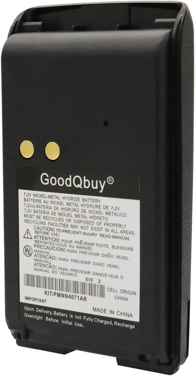Alt view image 3 of 5 - GoodQbuy 1800mAh 7.2V Ni-MH Replacement Two-Way Radio Battery is Compatible with Motorola Mag One BPR40 A8 PMNN4071 PMNN4071A PMNN4071AR + Belt Clip