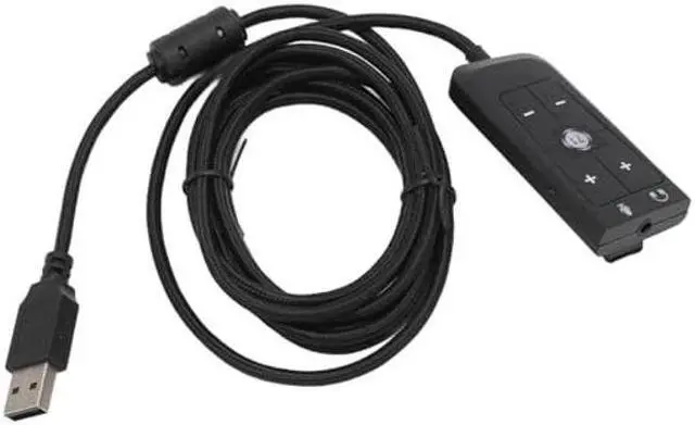Main image of USB to 3.5mm Jack Audio Sound Card Adapter for Kingston HyperX Cloud II, Gaming Headset 7.1 Channel USB Sound Card for PS5, for Xbox Series X S