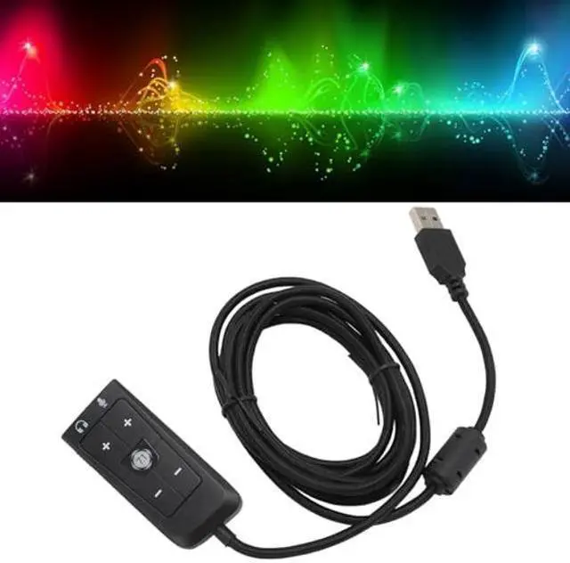 Alt view image 4 of 5 - USB to 3.5mm Jack Audio Sound Card Adapter for Kingston HyperX Cloud II, Gaming Headset 7.1 Channel USB Sound Card for PS5, for Xbox Series X S