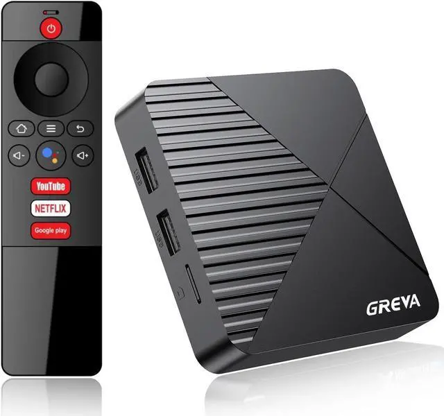 Main image of GREVA Android TV Box 4GB RAM 64GB ROM TV Box RK3528 Chip with WiFi6 BT5.0 Gigabit Ethernet LAN 3D HDR10 HD Video Streaming Box