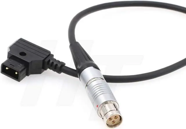 Alt view image 3 of 3 - HangTon Power Cable V-Mount D-tap P-tap to Fischer 3-Pin Female for Phantom Flex 4K Camera (D-tap)